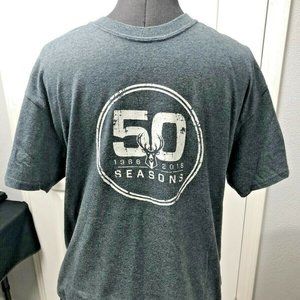 New Milwaukee Bucks Gray Men's “50 Seasons” (1968-2018) Shirt "Stress Look" Logo